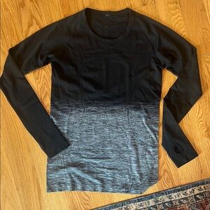 Lululemon Athletica Black Fitted Long Sleeve T-Shirt